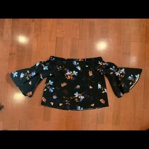 Top shop Off the Shoulder Floral Blouse